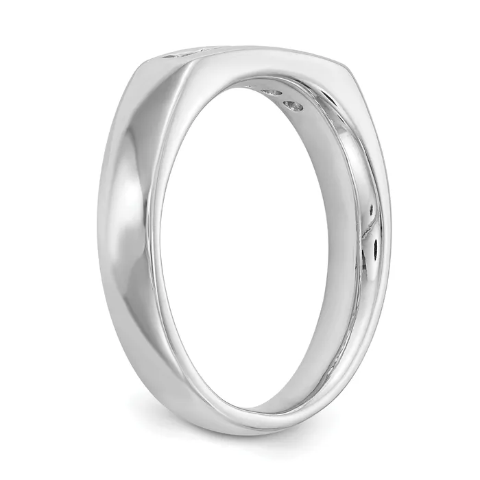 Rings 025ct CZ Solid Real 14K White Gold 5Stone Channel Wedding Band Ring Goldia