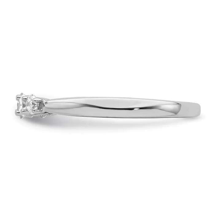 Rings 050ct CZ Solid Real 14K White Gold 5Stone Wedding Band Ring Goldia