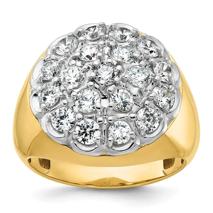 Rings 14k Twotone Gold Mens Diamond Cluster Ring Mounting Goldia