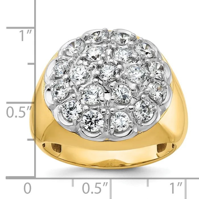 Rings 14k Twotone Gold Mens Diamond Cluster Ring Mounting Goldia