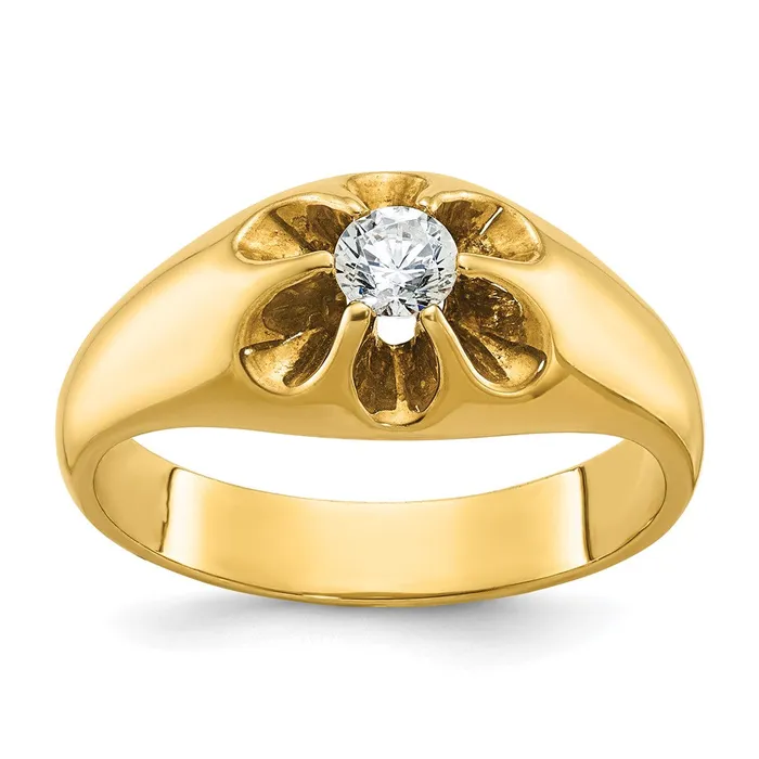 Rings 14k Yellow Gold Mens Diamond Ring Mounting Goldia