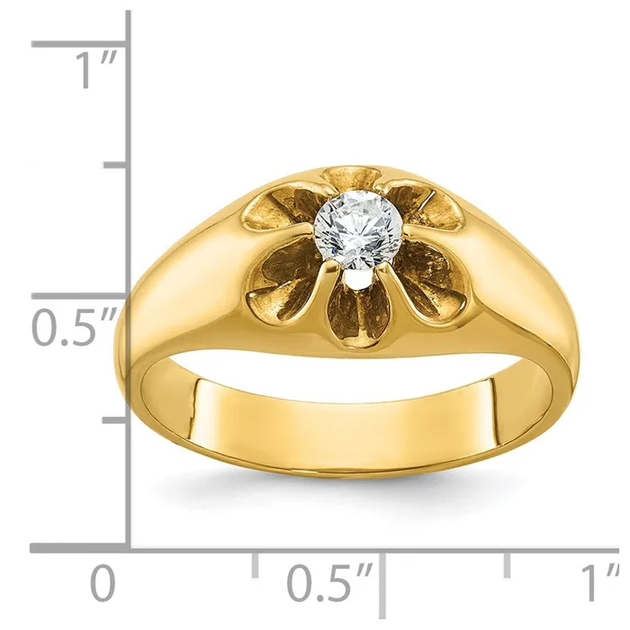 Rings 14k Yellow Gold Mens Diamond Ring Mounting Goldia