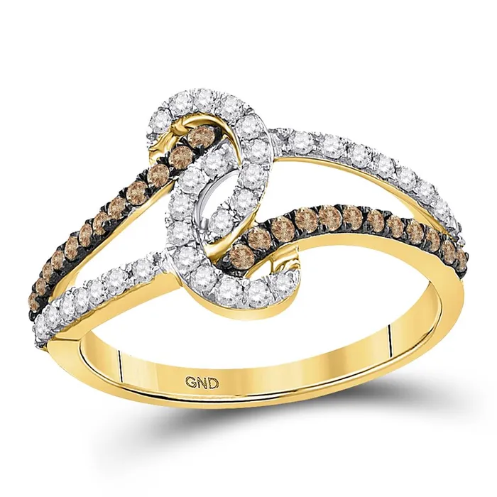 Rings gndatlanta 10k Yellow Gold Round Brown Diamond Strand Band Ring 12 Cttw Rings gndatlanta 10k Yellow Gold Round Brown Diamond Strand Band Ring 12 Cttw