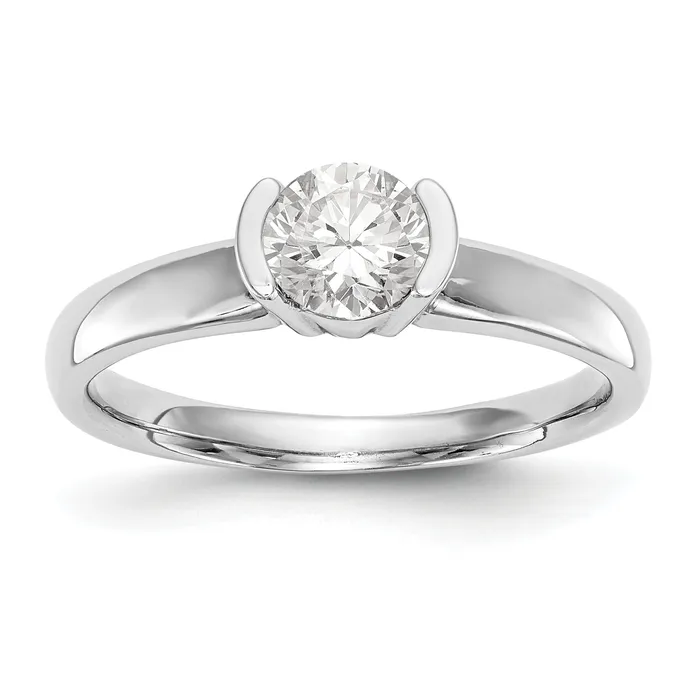 Rings Goldia 033ct CZ Solid Real 14K White Gold Round Bezel Solitaire Engagement Ring Rings Goldia 033ct CZ Solid Real 14K White Gold Round Bezel Solitaire Engagement Ring