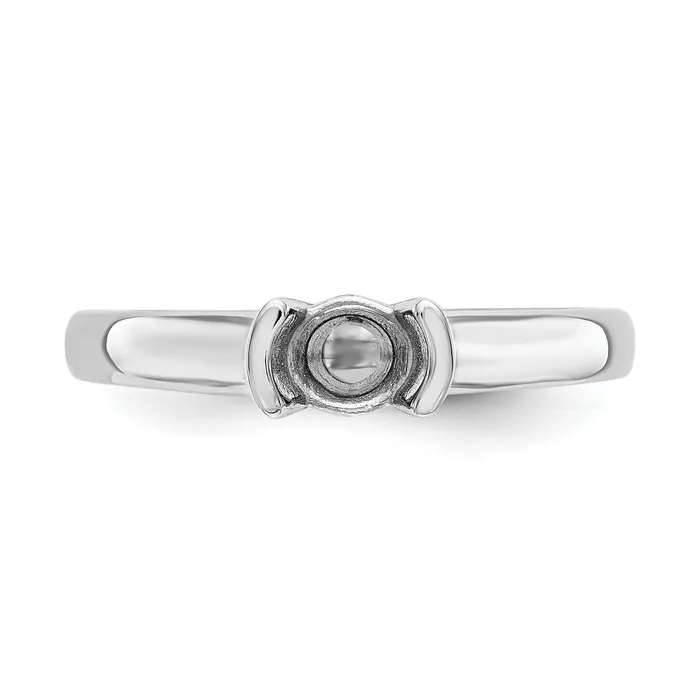 Rings Goldia 033ct CZ Solid Real 14K White Gold Round Bezel Solitaire Engagement Ring