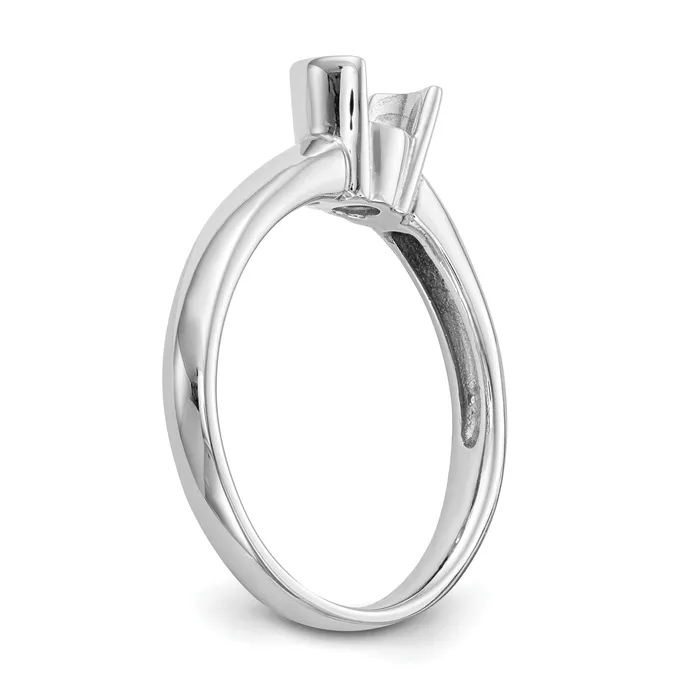 Rings Goldia 033ct CZ Solid Real 14K White Gold Round Bezel Solitaire Engagement Ring