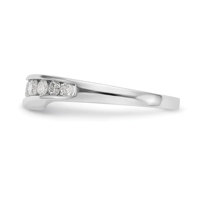 Rings Goldia 050ct CZ Solid Real 14K White Gold Wedding Band Ring