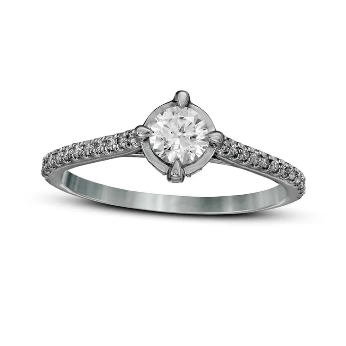 Rings Goldia 075 CT TW Natural Diamond Engagement Ring in Solid 14K White Gold Rings Goldia 075 CT TW Natural Diamond Engagement Ring in Solid 14K White Gold