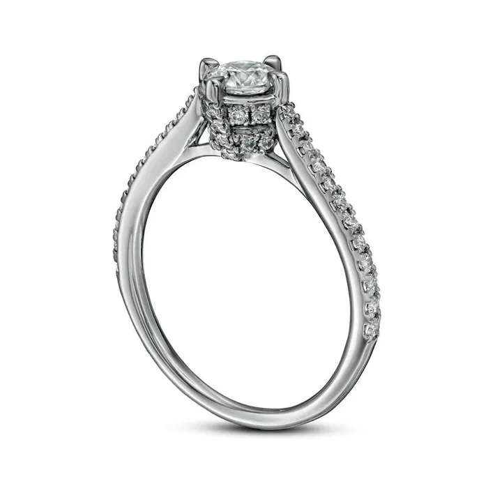 Rings Goldia 075 CT TW Natural Diamond Engagement Ring in Solid 14K White Gold Rings Goldia 075 CT TW Natural Diamond Engagement Ring in Solid 14K White Gold