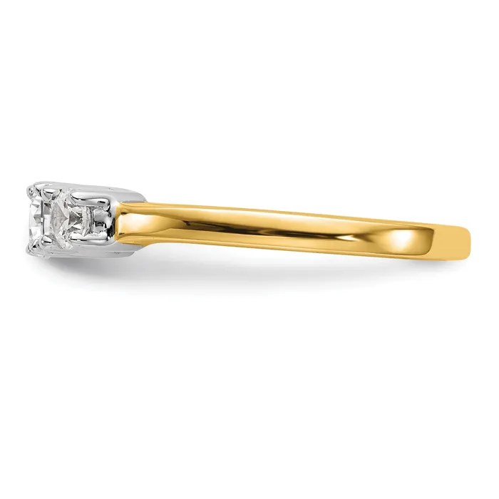 Rings Goldia 14k Twotone Two Tone 12 Ct Lab Grown Diamond VSSI G Three Stone Engagement Ring