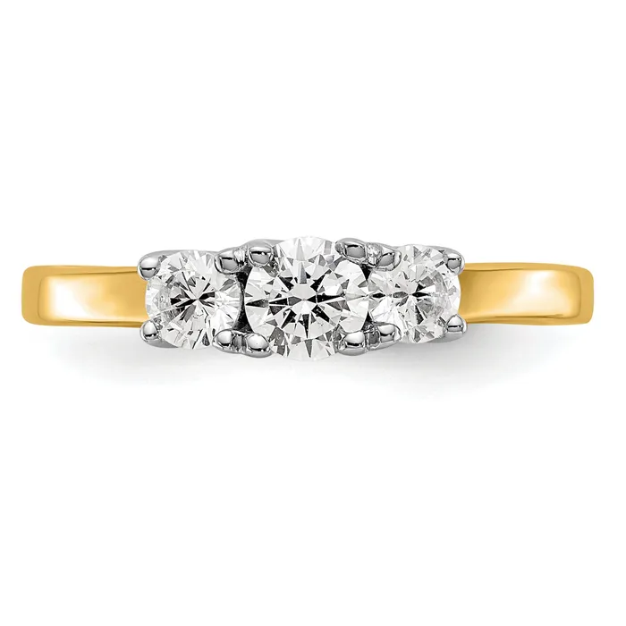 Rings Goldia 14k Twotone Two Tone 12 Ct Lab Grown Diamond VSSI G Three Stone Engagement Ring