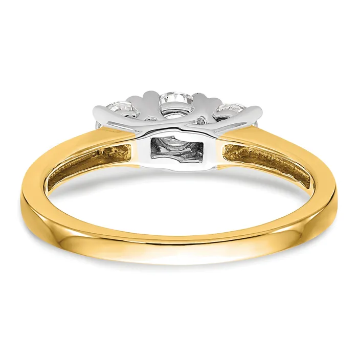 Rings Goldia 14k Twotone Two Tone 12 Ct Lab Grown Diamond VSSI G Three Stone Engagement Ring