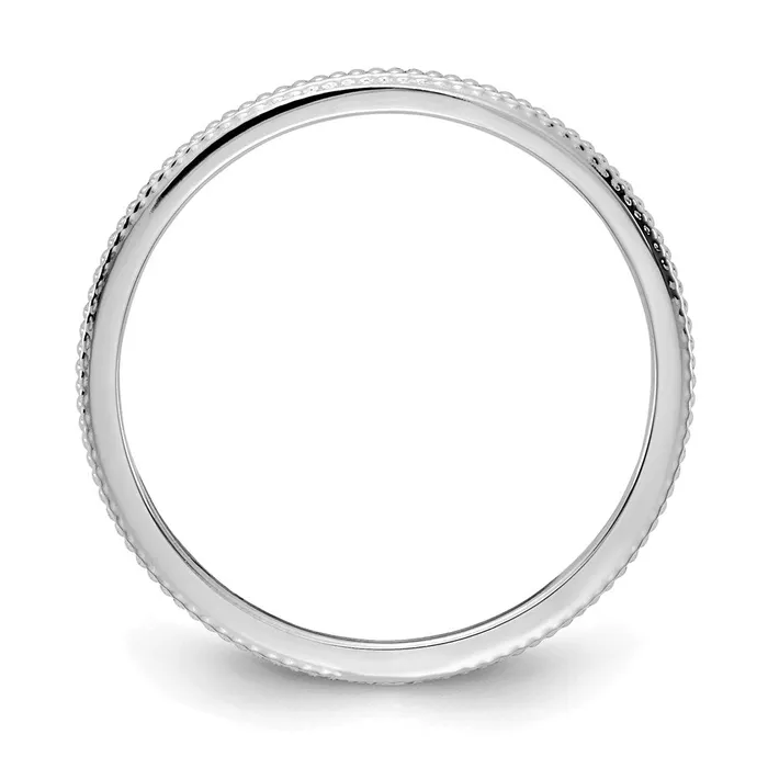 Rings Goldia 14K White Gold 12mm Bead Stackable Band
