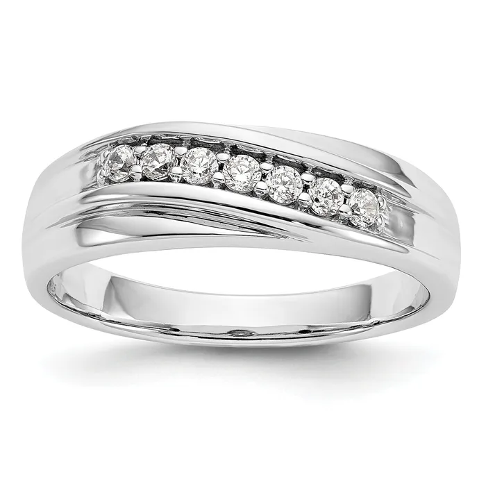 Rings Goldia 14k White Gold 14 Ct Lab Grown Diamond VSSI G Mens Ring