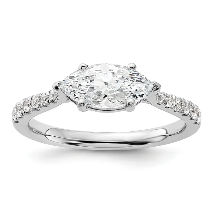 Rings Goldia 14k White Gold 15 Ct Lab Grown Diamond VSSI G 1 Ct Center EastWest Marquise Engagement Ring Rings Goldia 14k White Gold 15 Ct Lab Grown Diamond VSSI G 1 Ct Center EastWest Marquise Engagement Ring