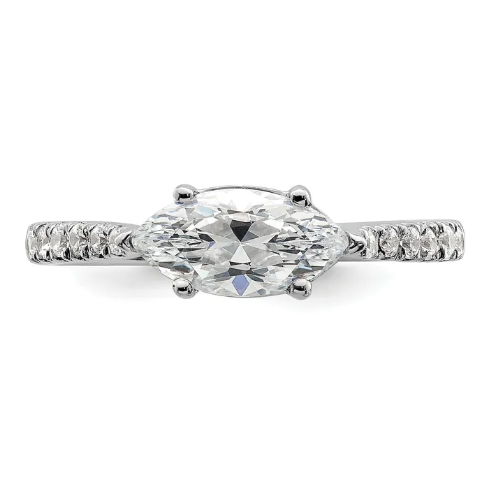 Rings Goldia 14k White Gold 15 Ct Lab Grown Diamond VSSI G 1 Ct Center EastWest Marquise Engagement Ring