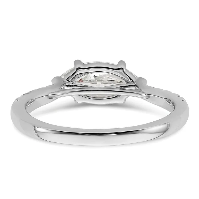 Rings Goldia 14k White Gold 15 Ct Lab Grown Diamond VSSI G 1 Ct Center EastWest Marquise Engagement Ring