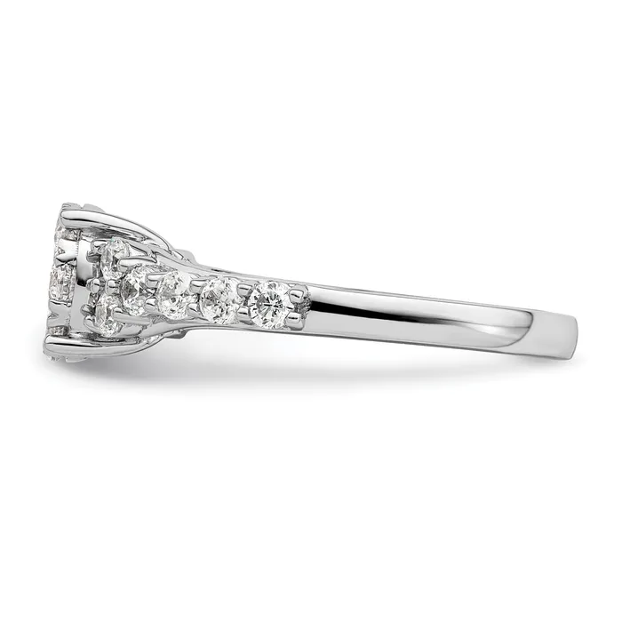 Rings Goldia 14k White Gold 1 Ct Lab Grown Diamond VSSI G Cluster Engagement Ring