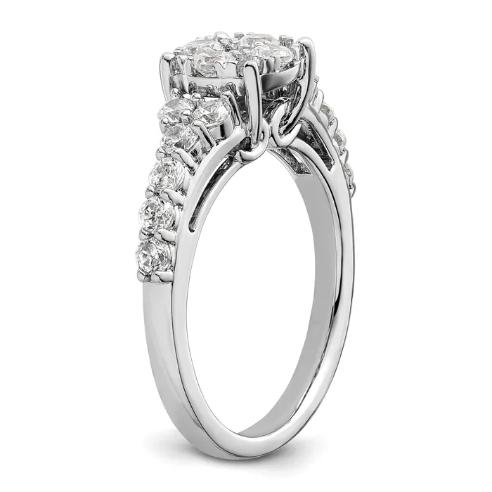 Rings Goldia 14k White Gold 1 Ct Lab Grown Diamond VSSI G Cluster Engagement Ring