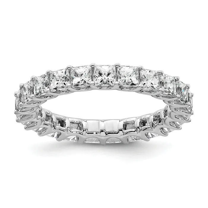 Rings Goldia 14k White Gold 14KW Princess Lab Grown Diamond VSSI G Eternity Band Ring Rings Goldia 14k White Gold 14KW Princess Lab Grown Diamond VSSI G Eternity Band Ring