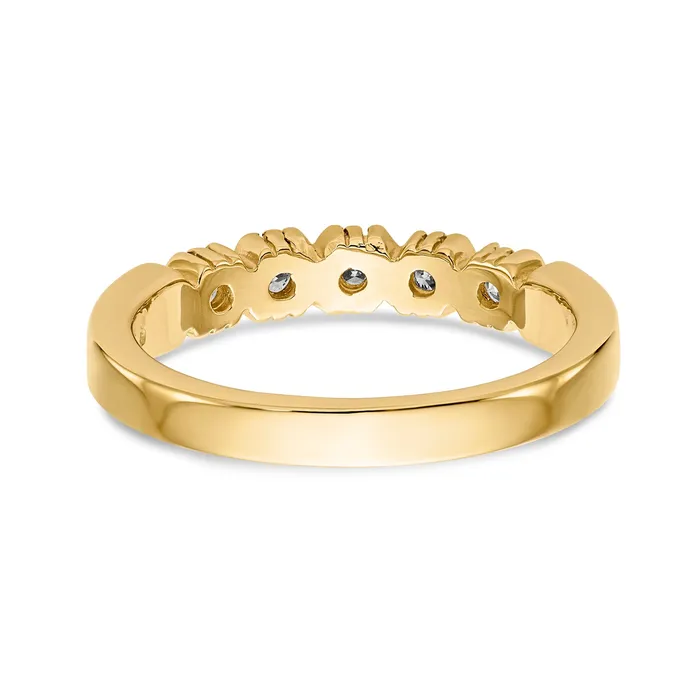 Rings Goldiacom 14K White Gold 5 Stone Diamond Band