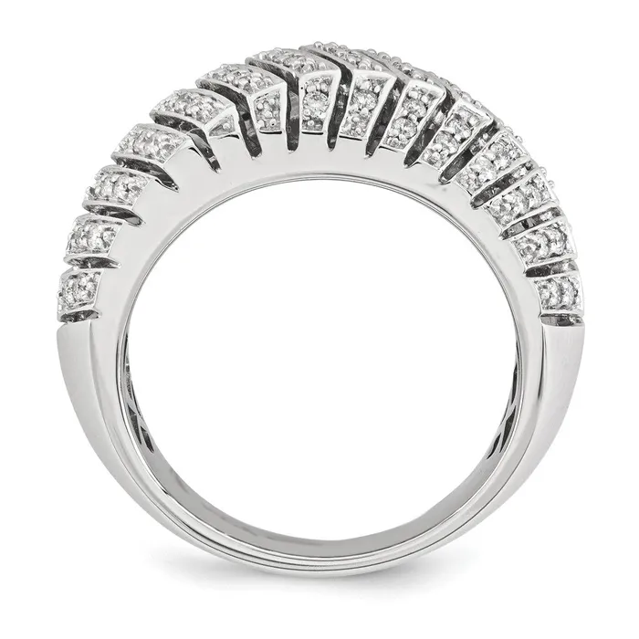 Rings Goldiacom 14K White Gold Real Diamond Pav Ring