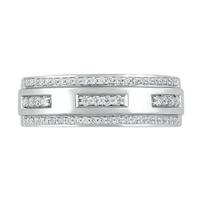 Rings Goldia Mens 038 CT TW Natural Diamond Edge Wedding Band in Solid 10K White Gold Rings Goldia Mens 038 CT TW Natural Diamond Edge Wedding Band in Solid 10K White Gold