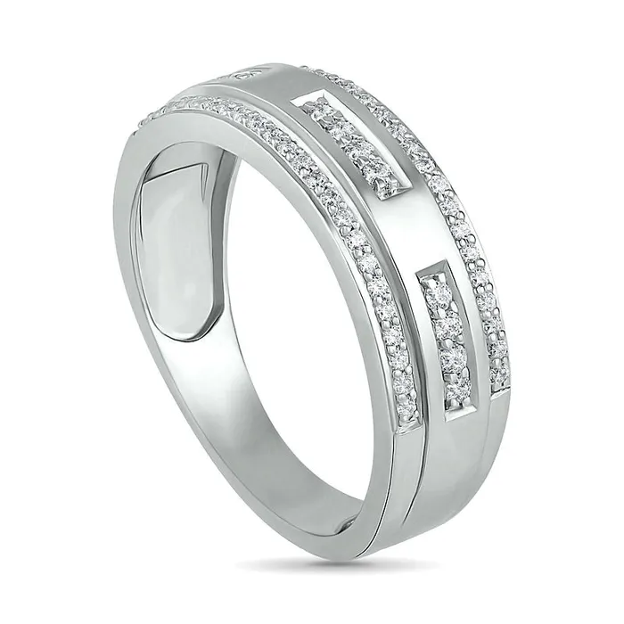 Rings Goldia Mens 038 CT TW Natural Diamond Edge Wedding Band in Solid 10K White Gold Rings Goldia Mens 038 CT TW Natural Diamond Edge Wedding Band in Solid 10K White Gold