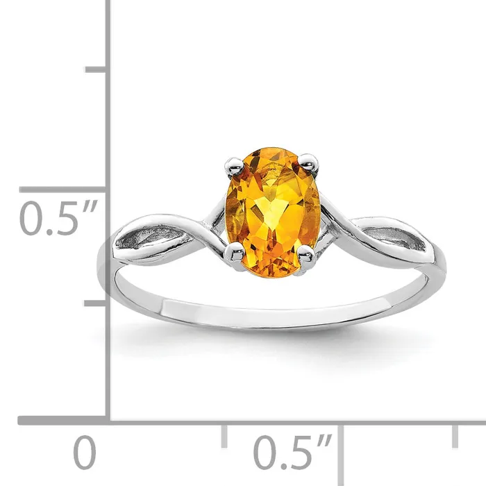 Rings Goldia Solid 14k White Gold 6mm Heart Simulated Amethyst AA CZ Ring