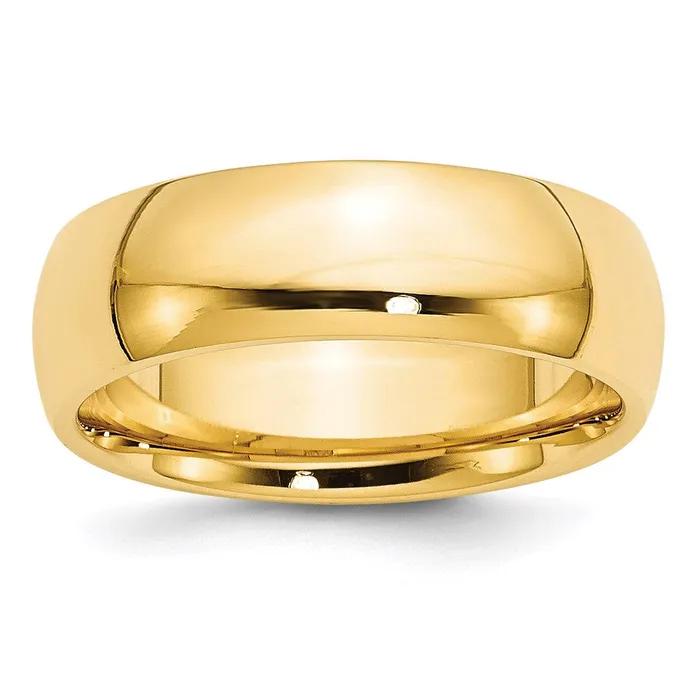 Rings Goldia Solid 14K Yellow Gold 7mm Comfort Fit MensWomens Wedding Band Ring Size 4 Rings Goldia Solid 14K Yellow Gold 7mm Comfort Fit MensWomens Wedding Band Ring Size 4