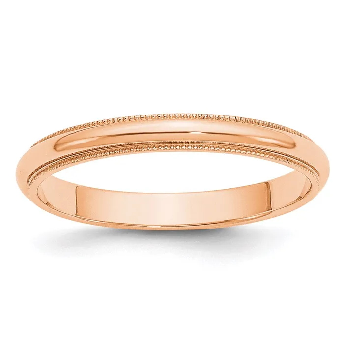 Rings Goldia Solid 14K Yellow Gold Rose Gold 3mm Milgrain HalfRound Wedding MensWomens Wedding Band Ring Size 11 Rings Goldia Solid 14K Yellow Gold Rose Gold 3mm Milgrain HalfRound Wedding MensWomens Wedding Band Ring Size 11