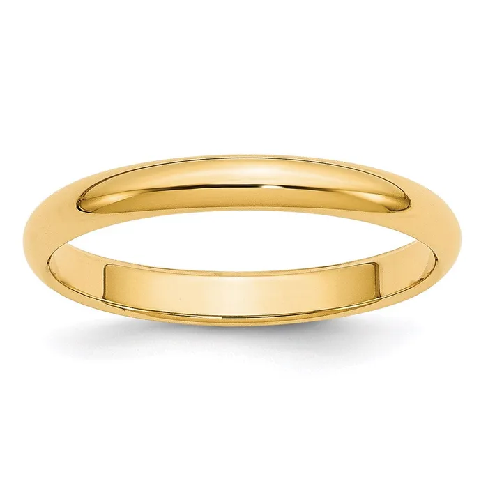 Rings Goldia Solid 18K Yellow Gold 3mm HalfRound Wedding MensWomens Wedding Band Ring Size 6 Rings Goldia Solid 18K Yellow Gold 3mm HalfRound Wedding MensWomens Wedding Band Ring Size 6