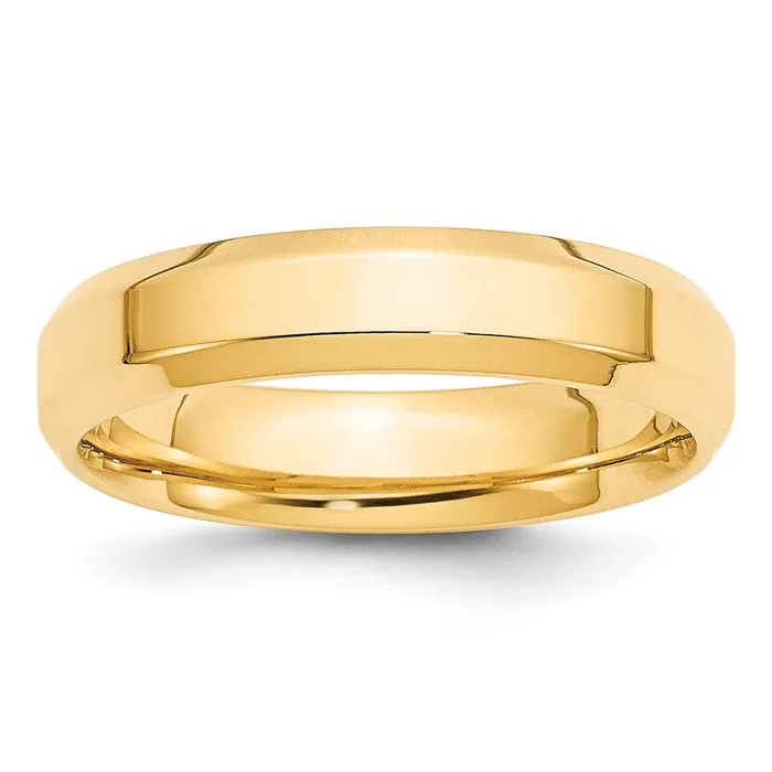Rings Goldia Solid 18K Yellow Gold 5mm Bevel Edge Comfort Fit MensWomens Wedding Band Ring Size 9 Rings Goldia Solid 18K Yellow Gold 5mm Bevel Edge Comfort Fit MensWomens Wedding Band Ring Size 9