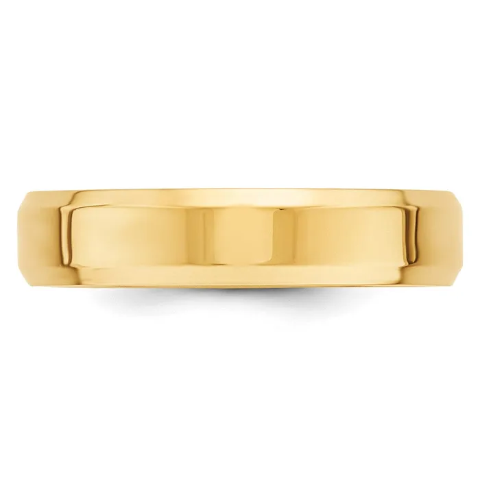 Rings Goldia Solid 18K Yellow Gold 5mm Bevel Edge Comfort Fit MensWomens Wedding Band Ring Size 9 Rings Goldia Solid 18K Yellow Gold 5mm Bevel Edge Comfort Fit MensWomens Wedding Band Ring Size 9