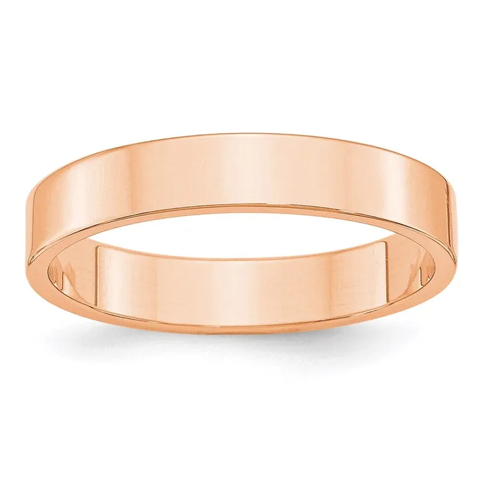 Rings Goldia Solid 18K Yellow Gold Rose Gold 4mm Light Weight Flat MensWomens Wedding Band Ring Size 95 Rings Goldia Solid 18K Yellow Gold Rose Gold 4mm Light Weight Flat MensWomens Wedding Band Ring Size 95
