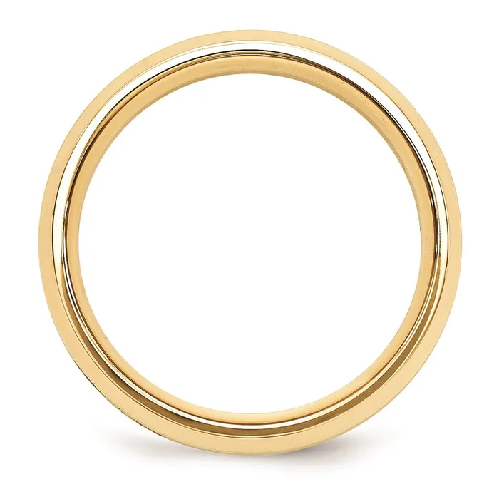 Rings Goldia Solid 18K Yellow Gold TwoTone 6mm Domed Size 9 Wedding MensWomens Wedding Band Ring Rings Goldia Solid 18K Yellow Gold TwoTone 6mm Domed Size 9 Wedding MensWomens Wedding Band Ring