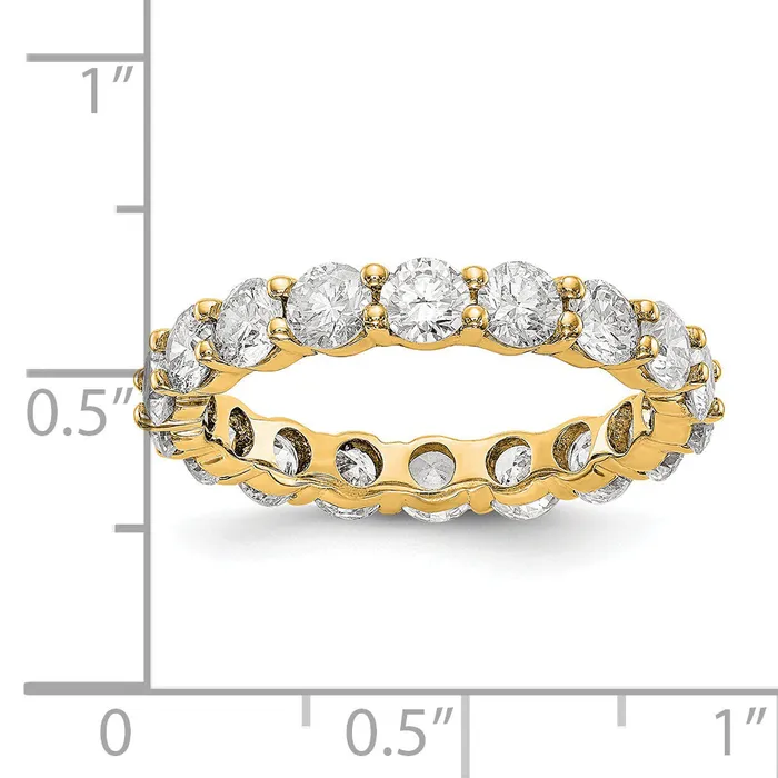 Rings Goldia Solid Real 14k Polished Shared Prong 3ct CZ Eternity Wedding Band Ring