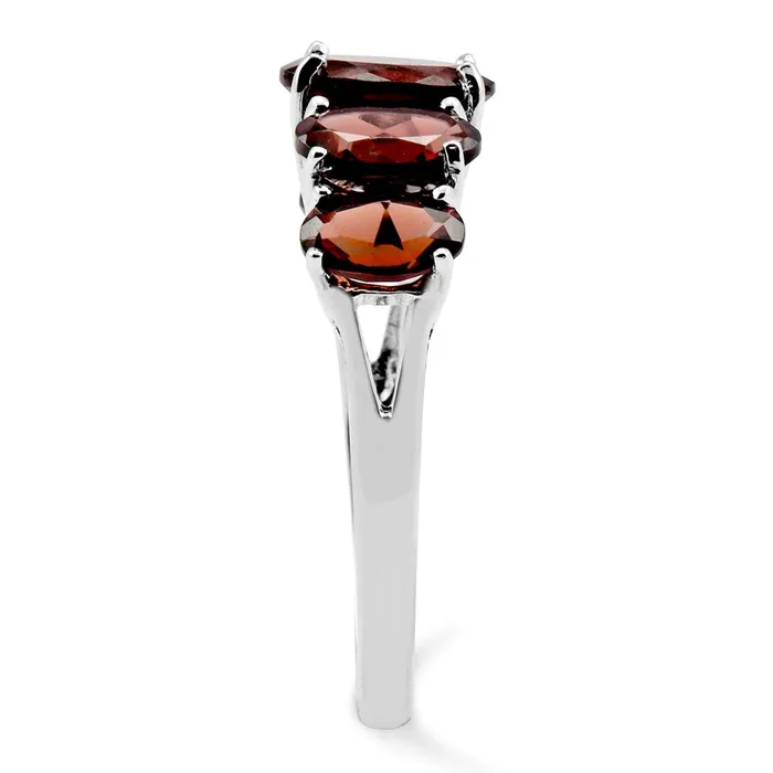 Rings Goldia Sterling Silver Rhodium Garnet Ring