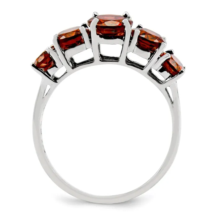 Rings Goldia Sterling Silver Rhodium Garnet Ring