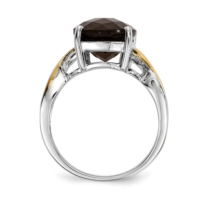 Rings Goldia Sterling Silver u0026 14K Smoky Quartz u0026 Diamond Ring