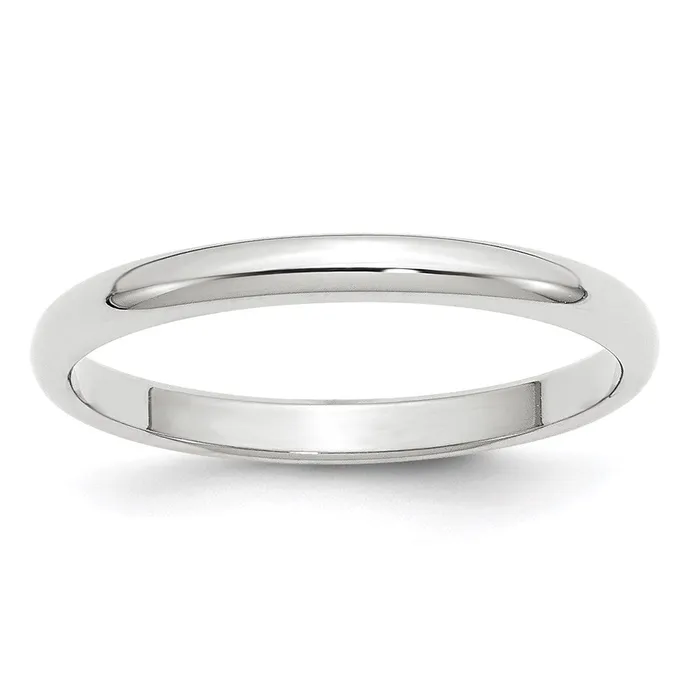 Rings Solid 14K White Gold 25mm Half Round MensWomens Wedding Band Ring Size 125 Goldia Rings Solid 14K White Gold 25mm Half Round MensWomens Wedding Band Ring Size 125 Goldia