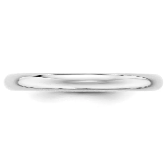 Rings Solid 14K White Gold 25mm Half Round MensWomens Wedding Band Ring Size 125 Goldia Rings Solid 14K White Gold 25mm Half Round MensWomens Wedding Band Ring Size 125 Goldia