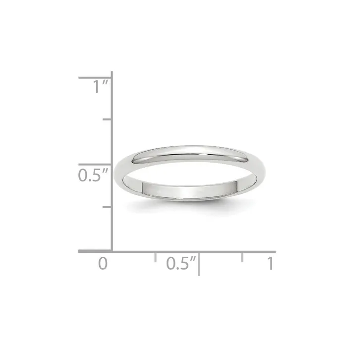 Rings Solid 14K White Gold 25mm Half Round MensWomens Wedding Band Ring Size 125 Goldia Rings Solid 14K White Gold 25mm Half Round MensWomens Wedding Band Ring Size 125 Goldia