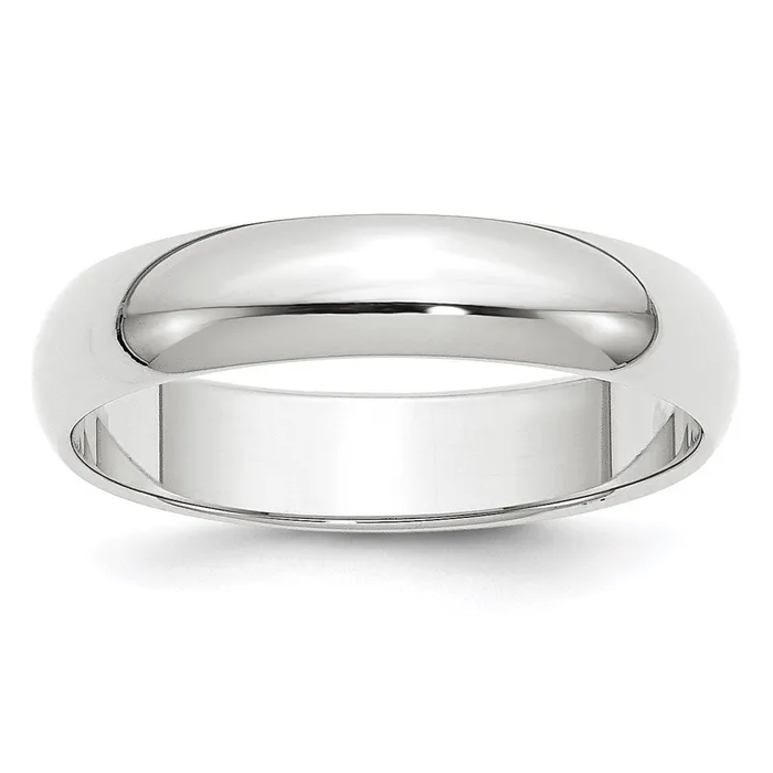 Solid 10K White Gold 5mm Half Round MensWomens Wedding Band Ring Size 13 Goldia Rings Solid 10K White Gold 5mm Half Round MensWomens Wedding Band Ring Size 13 Goldia Rings