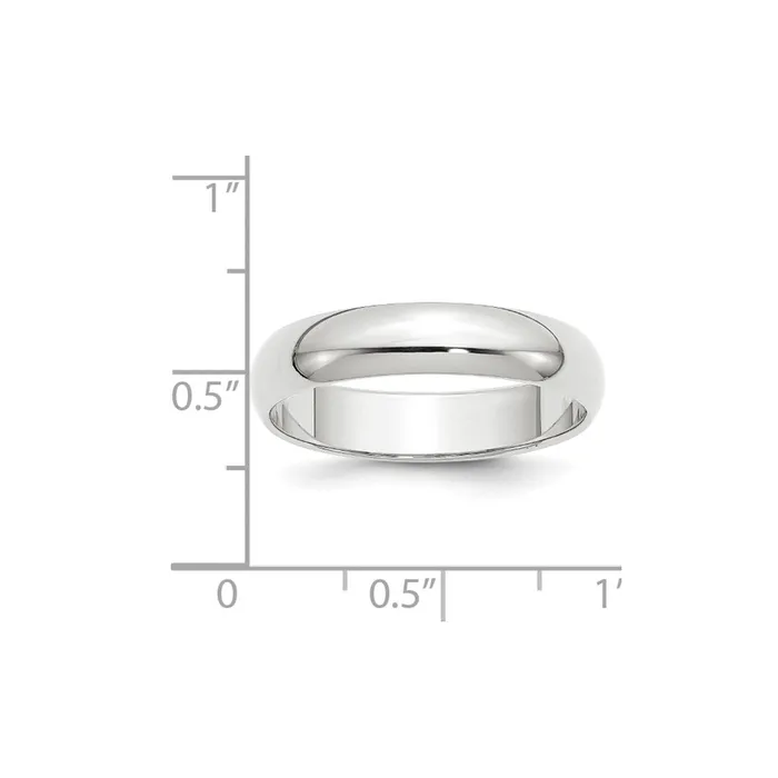 Solid 10K White Gold 5mm Half Round MensWomens Wedding Band Ring Size 13 Goldia Rings Solid 10K White Gold 5mm Half Round MensWomens Wedding Band Ring Size 13 Goldia Rings