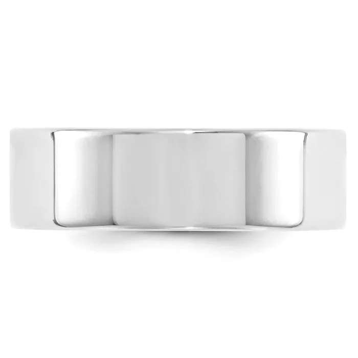 Solid 14K White Gold 7mm Standard Flat Comfort Fit MensWomens Wedding Band Ring Size 4 Goldia Rings Solid 14K White Gold 7mm Standard Flat Comfort Fit MensWomens Wedding Band Ring Size 4 Goldia Rings