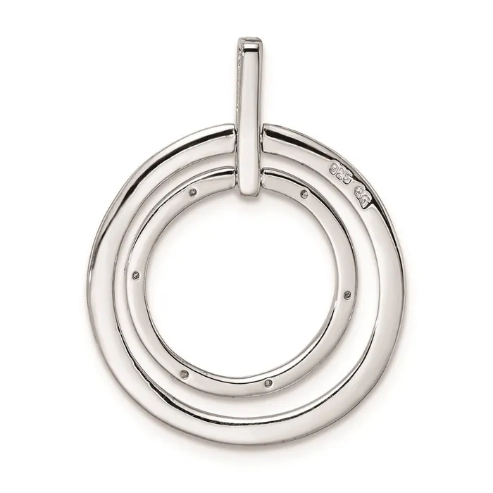 Sterling Silver Rhodium Plated Diamond Pendant Goldia Necklaces