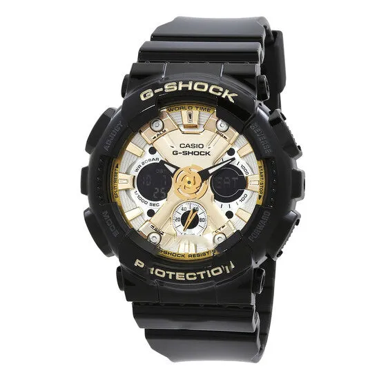 Watches JMS always Original Casio GShock Alarm World Time Quartz AnalogDigital Gold Dial Ladies Watch GMAS120GB1A Watches JMS always Original Casio GShock Alarm World Time Quartz AnalogDigital Gold Dial Ladies Watch GMAS120GB1A