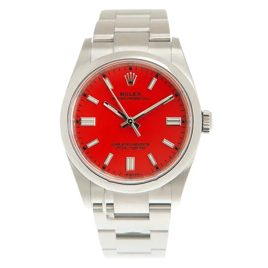 Watches Original Rolex Oyster Perpetual 36 Automatic Chronometer Coral Red Dial Watch 126000CRLRDSO JMS always Watches Original Rolex Oyster Perpetual 36 Automatic Chronometer Coral Red Dial Watch 126000CRLRDSO JMS always