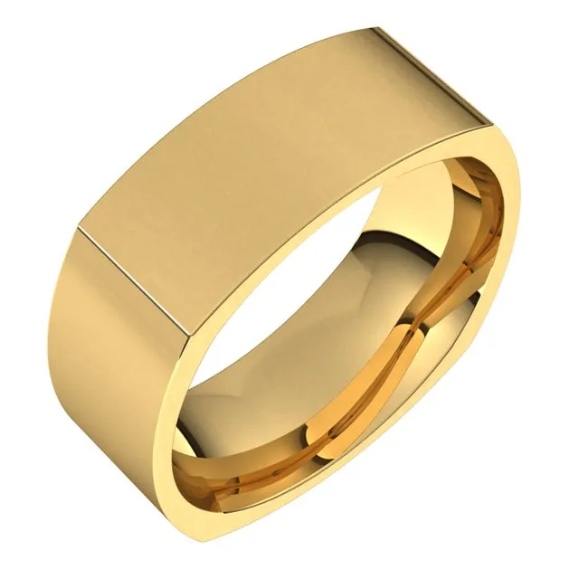 10K Yellow Gold 7 mm Square Comfort Fit Wedding Band TreasureFineJewelers Rings 10K Yellow Gold 7 mm Square Comfort Fit Wedding Band TreasureFineJewelers Rings